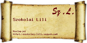 Szokolai Lili névjegykártya